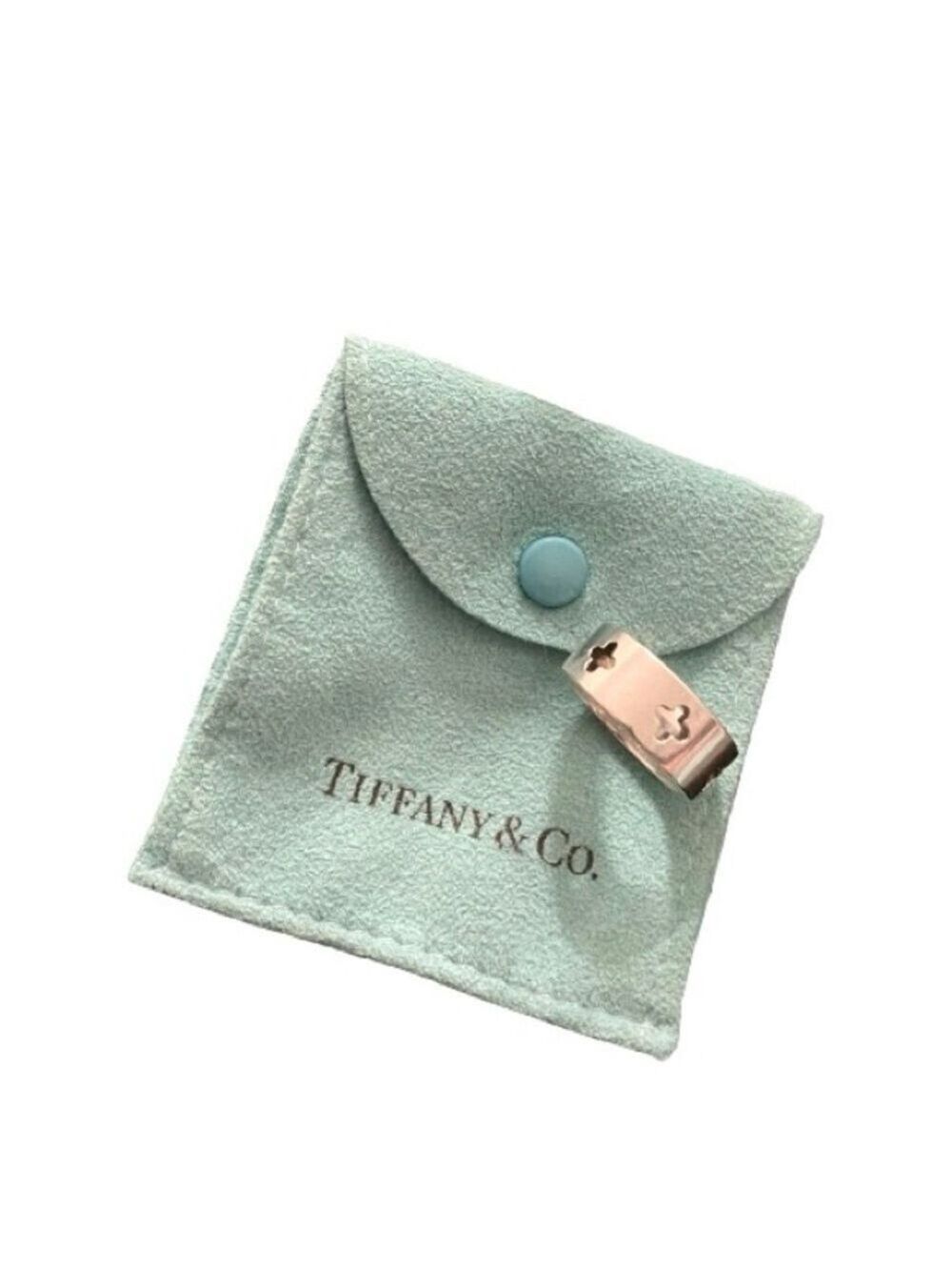 Tiffany & Co. Silver Cut Out Cross Ring - Size 7